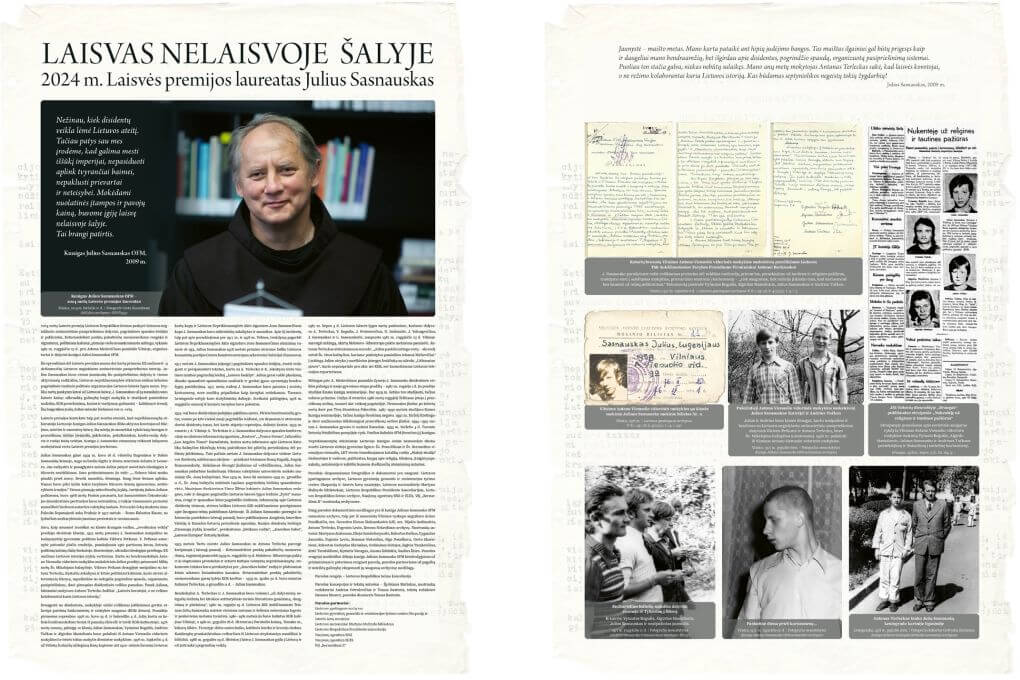 Paroda „LAISVAS NELAISVOJE ŠALYJE. Laisvės premijos laureatas Julius Sasnauskas“