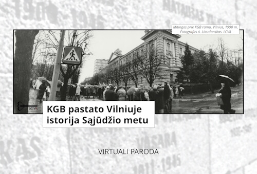 Virtuali paroda „KGB pastato Vilniuje istorija Sąjūdžio metu“, žmonės prie KGB pastato